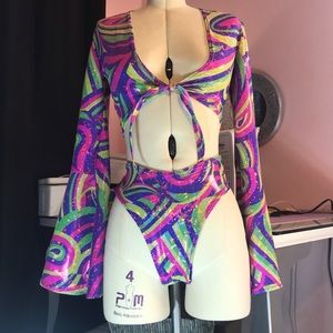 Disco fever rave set 💜SOLD💜